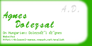 agnes dolezsal business card